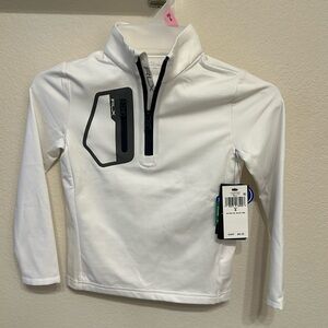 RLX Ralph Lauren 1/4 Zip White. Golf Shirt SIZE 5T NWT
